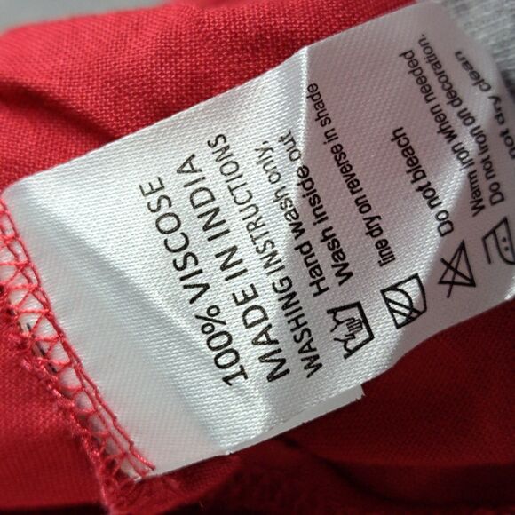 Anouk by Myntra Dress Womens S Red Paisley Boho Cottagecore 3/4 Sleeve Midi - Picture 12 of 12